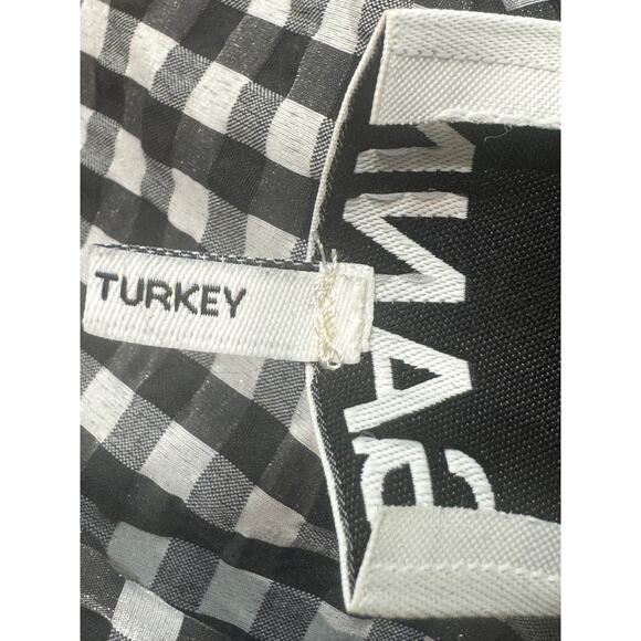 Ganni Black and White Checkered Top - Picture 11 of 16